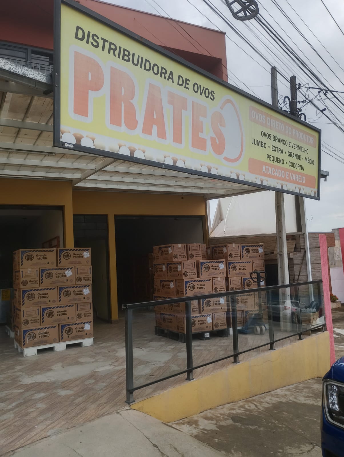 Fachada da empresa Distribuidora de Ovos Prates